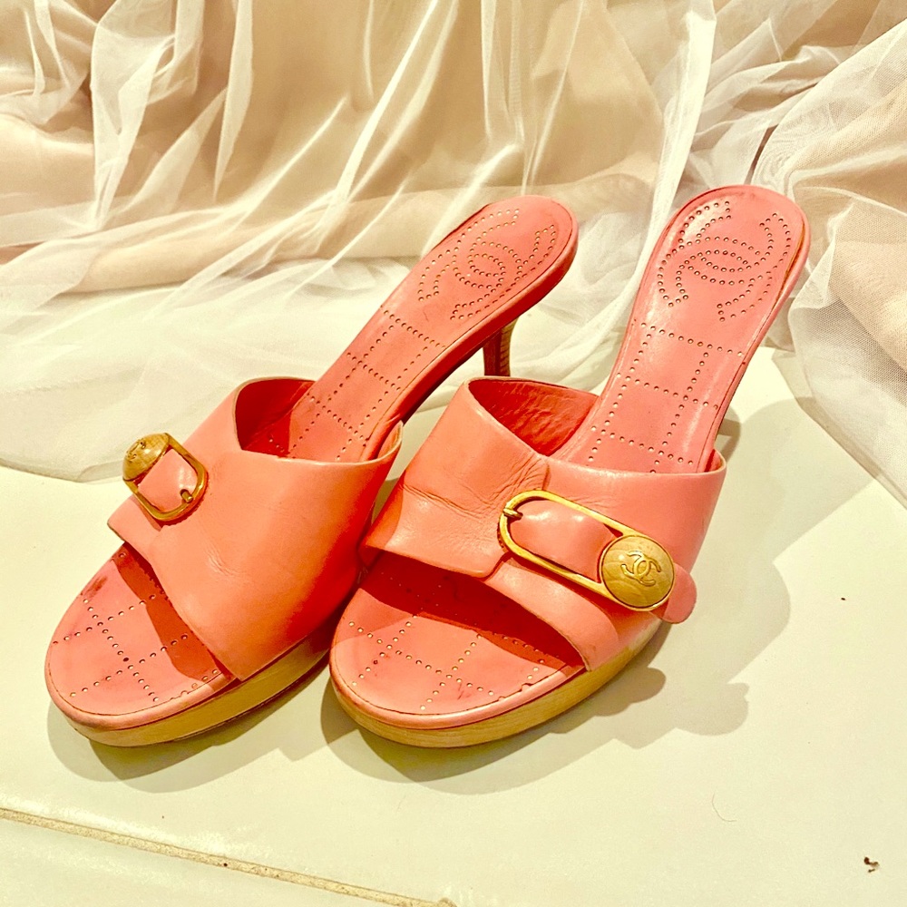 Authentic Chanel slides size 8 in a good condition
